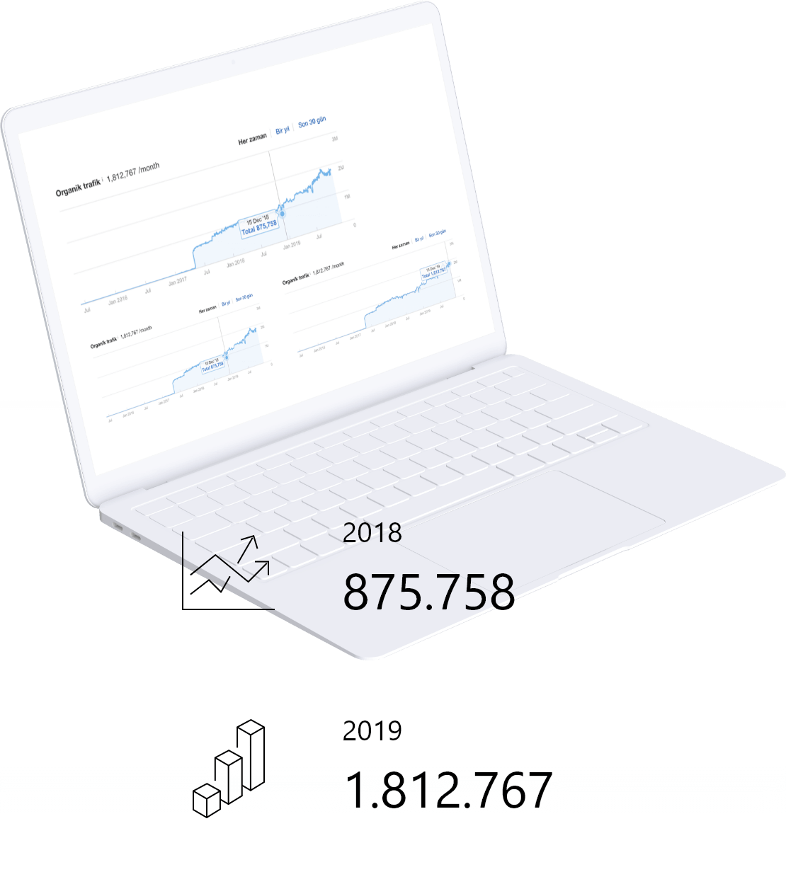 iki laptop bilgisayar ekranında tcdd taşımacılık web sitesi görüntüleniyor