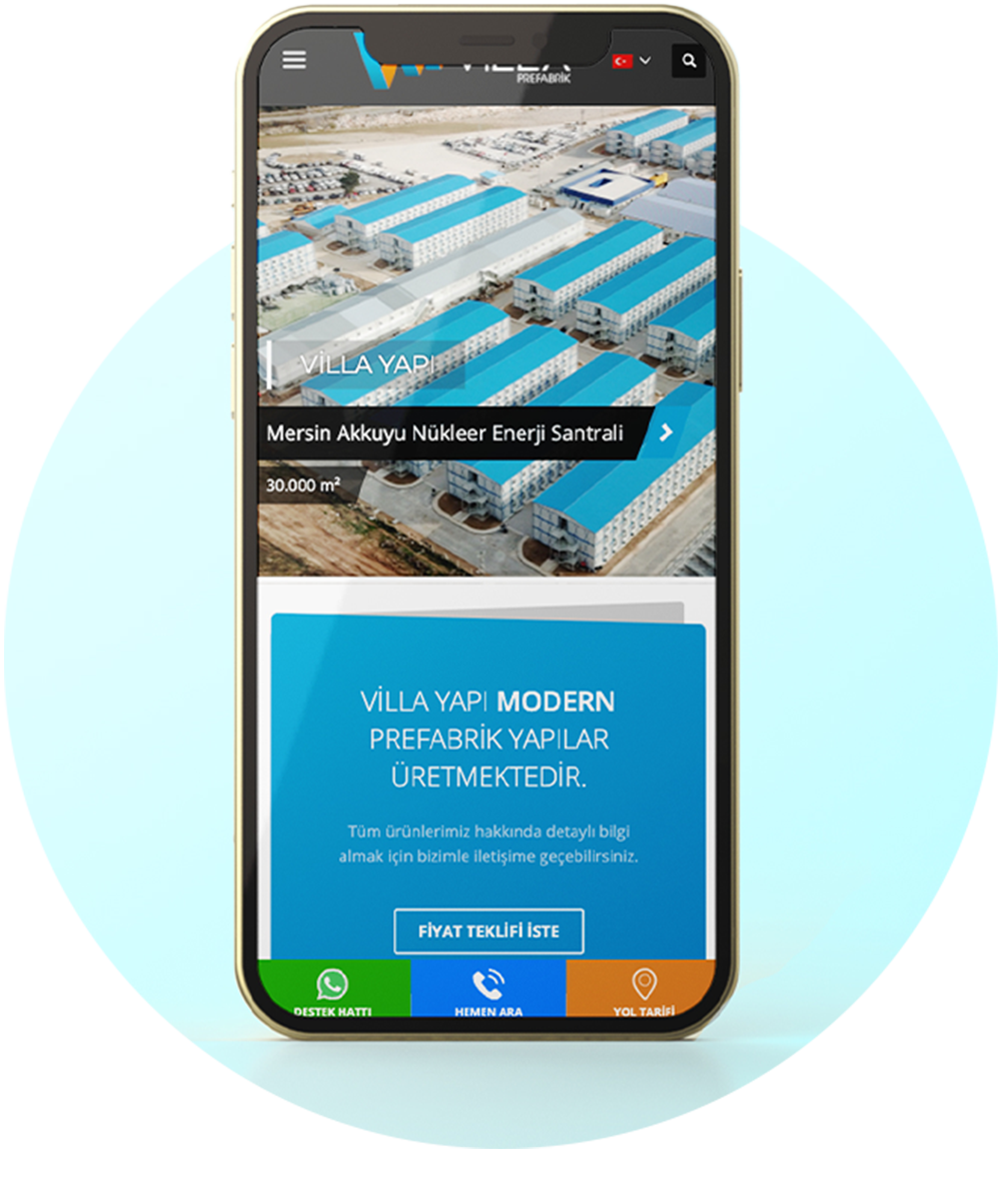 villa yapı mobil mockup